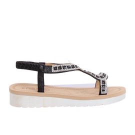 Crne ženske sandale HD-129 Black crno