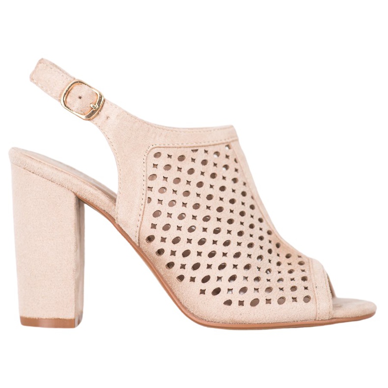 Weide Ažur sandale na šanku smeđa