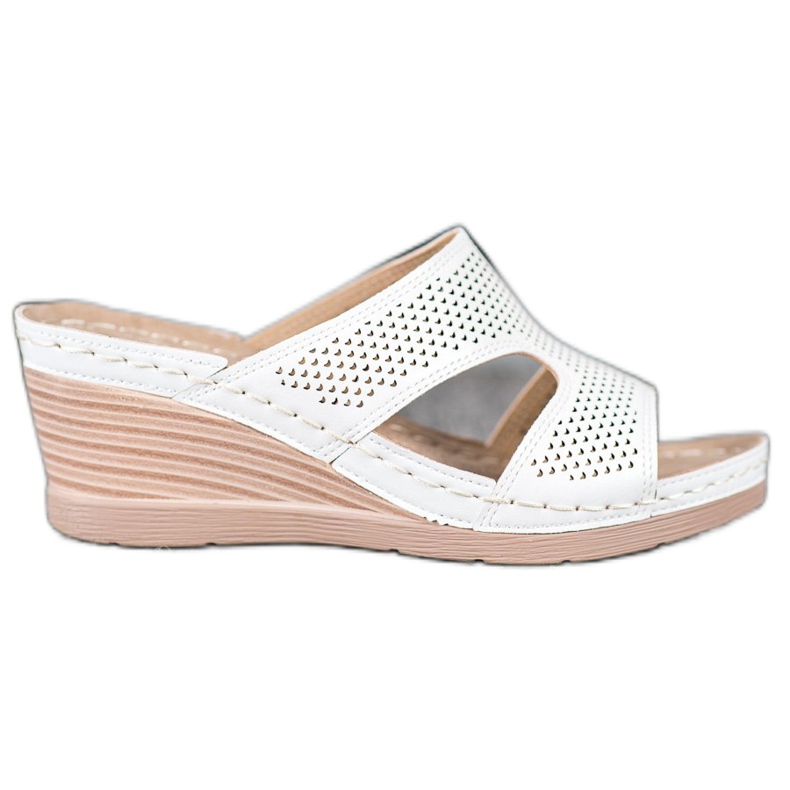 GOLL Lagane papuče na klin bijela