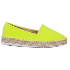 Small Swan Tekstilne espadrile zelena žuta boja