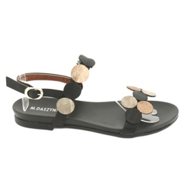 Zlatne felne od crnog sandala Daszyński MR1958-1 crna žuti