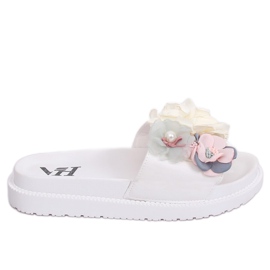 Bijele papuče s visokim potplatom PT-109 Bijele bijela