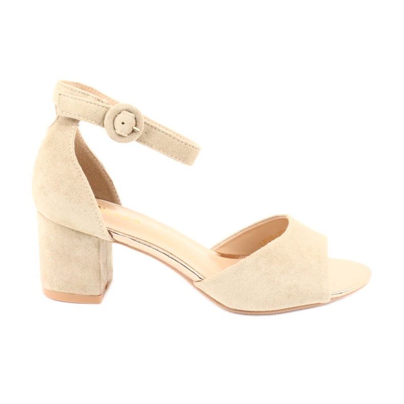 Ležerne sandale na visokoj peti VINCEZA smeđa