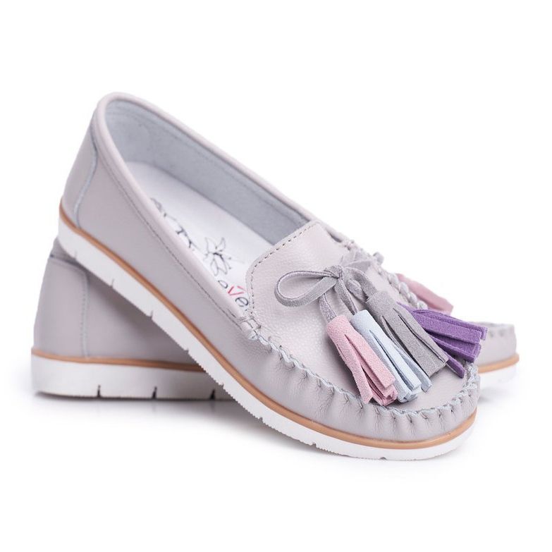 EVE Ženske natikače kožna siva Bebbo