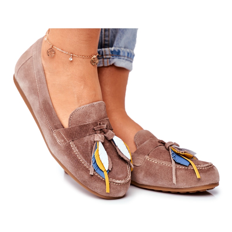 Ženske natikače Maciejka Kožna Bež 04494-04 / 00-5