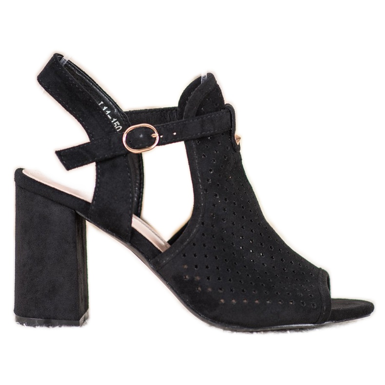 Small Swan Ažur sandale u zvijezdama crno