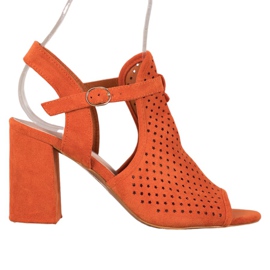 Small Swan Ažur sandale u zvijezdama narančasta