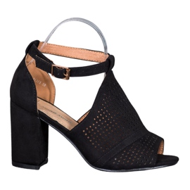 Small Swan Elegantne otvorene sandale crna