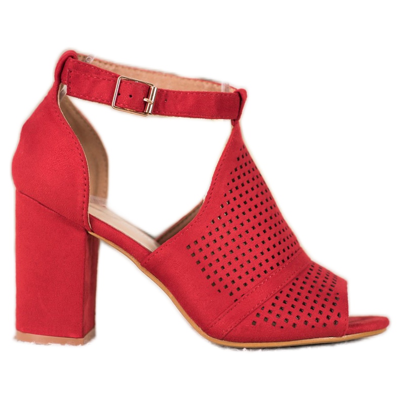Small Swan Elegantne otvorene sandale crvena