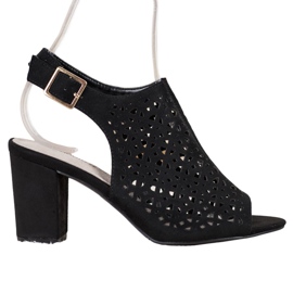 Goodin Ažur sandale sa antilopom crno