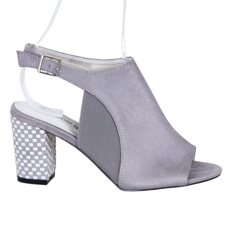 Goodin Ugrađene sandale s kariranom petom siva