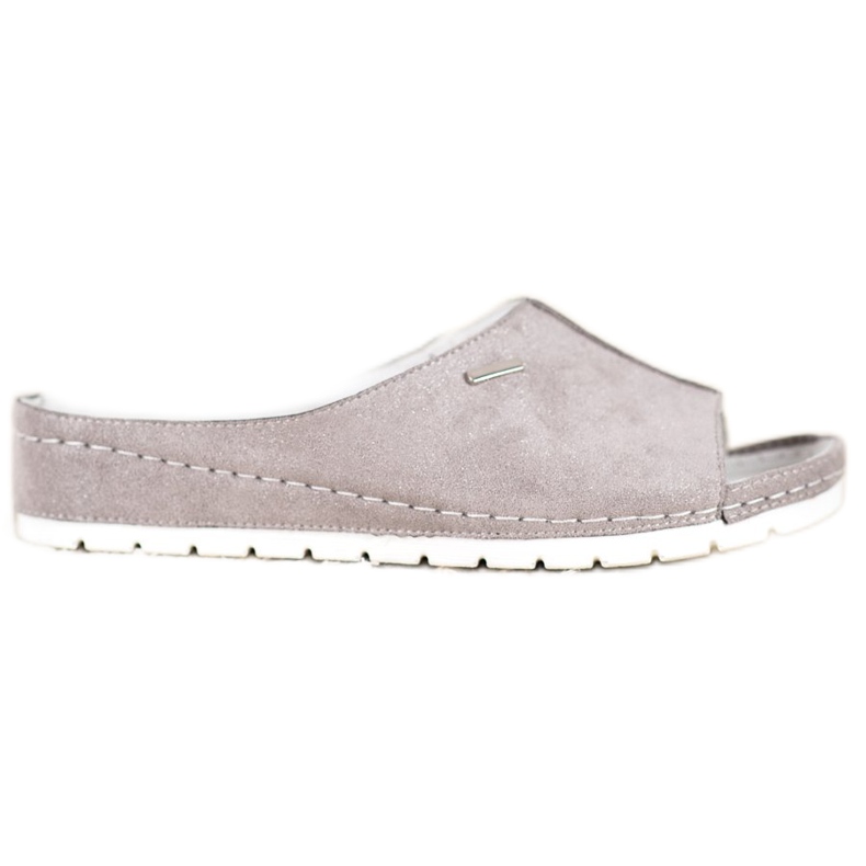 Udobne VINCEZA sjajne papuče siva