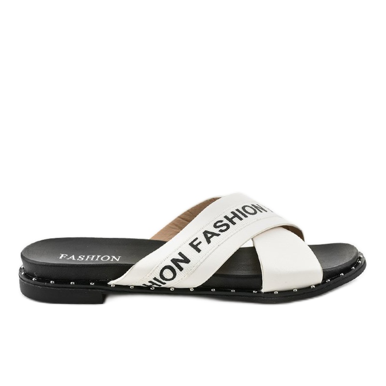 Bijele modne papuče 888-1 bijela