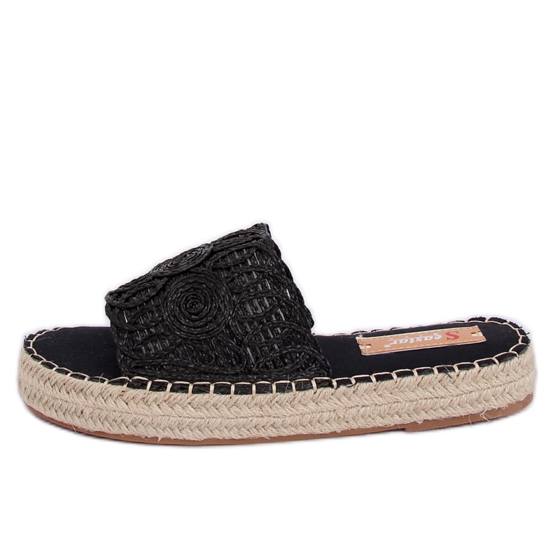 Crne espadrile papuče T353P Crne crno
