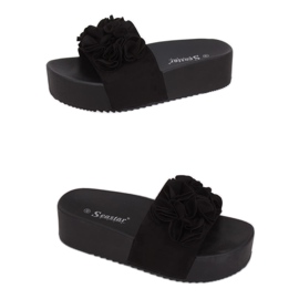 Crne CK148P Crne papuče s visokim potplatom crna