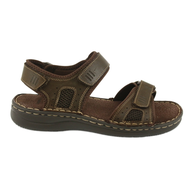 Udobne kožne sportske sandale American Club CY13 / 20 smeđa