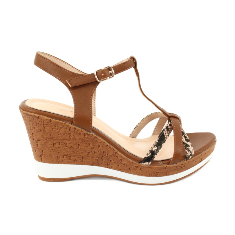 Sandale na klin Sergio Leone SK308 smeđa