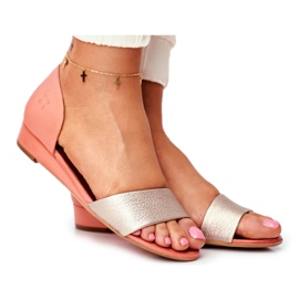 Ženske sandale Maciejka Kožna breskva 1971. Nomara narančasta žuta boja