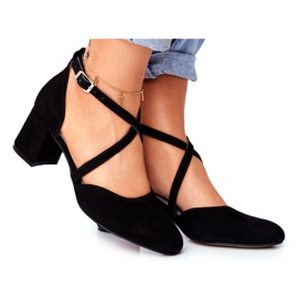 Ženske pumpe Maciejka kožna crna 04070-01