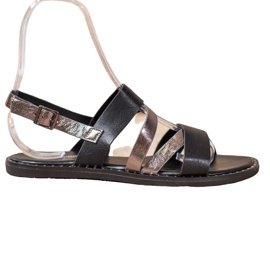 Goodin Udobne sandale od eko kože crna