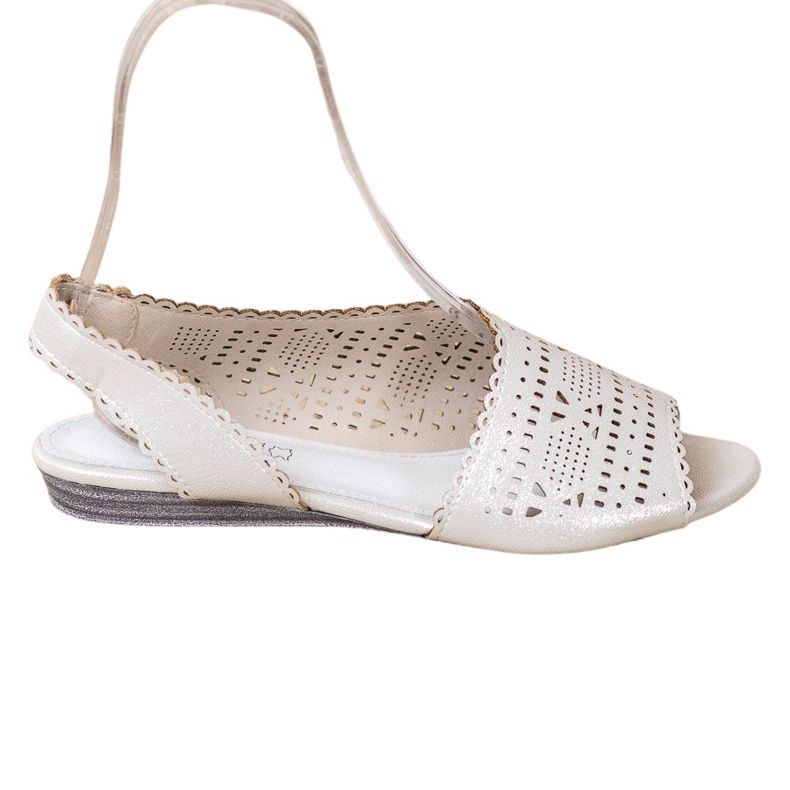 Goodin Sjajne srebrne sandale siva