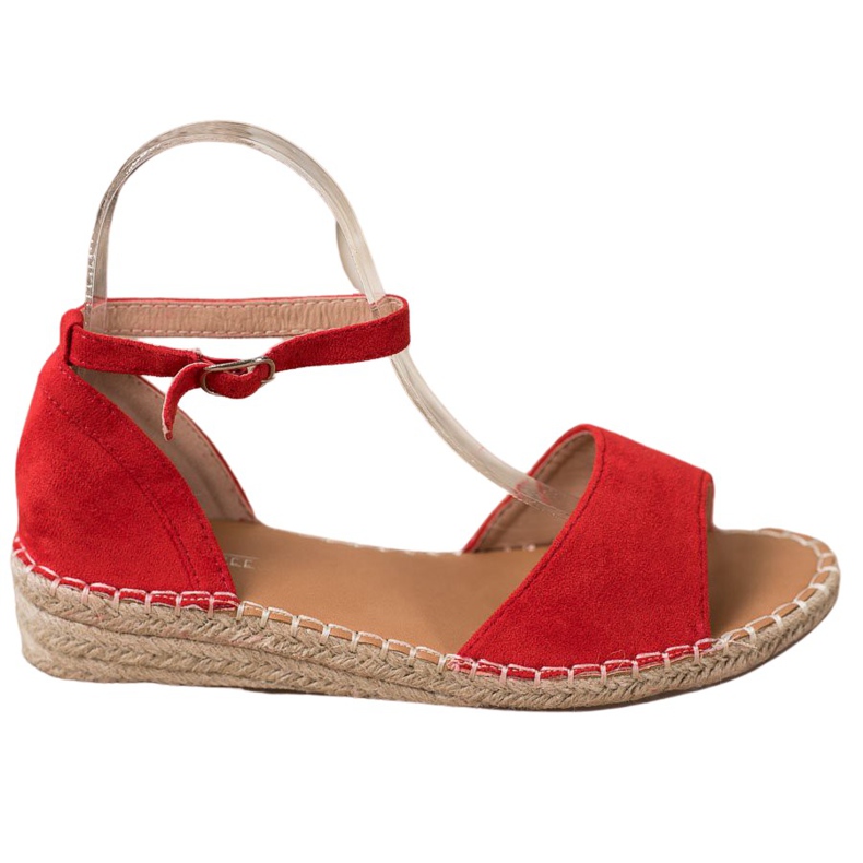 SHELOVET Espadrille antilop sandale crvena