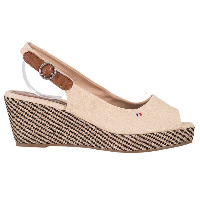 SHELOVET Klasične sandale na klin smeđa