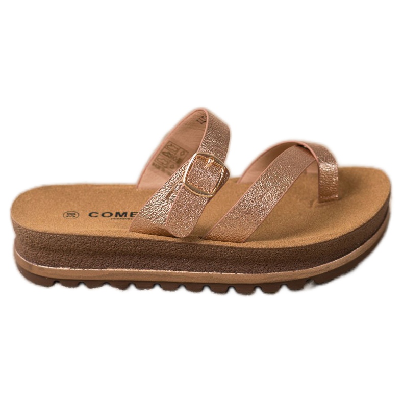 Comer Papuče na modnoj platformi žuta boja