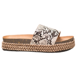 Comer Ležerne papuče na platformi višebojan