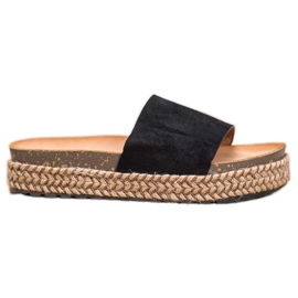 Comer Ležerne papuče na platformi crna