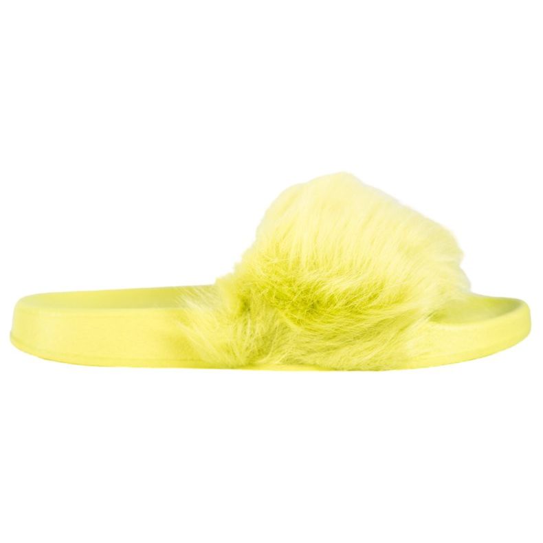 SHELOVET Gumene papuče s krznom raznobojna zelena