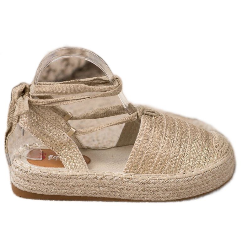 Seastar Vezane sandale Espadrilles zlatna