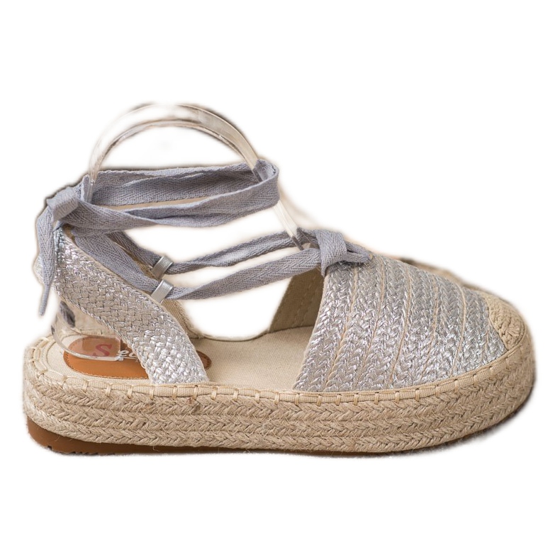 Seastar Vezane sandale Espadrilles siva