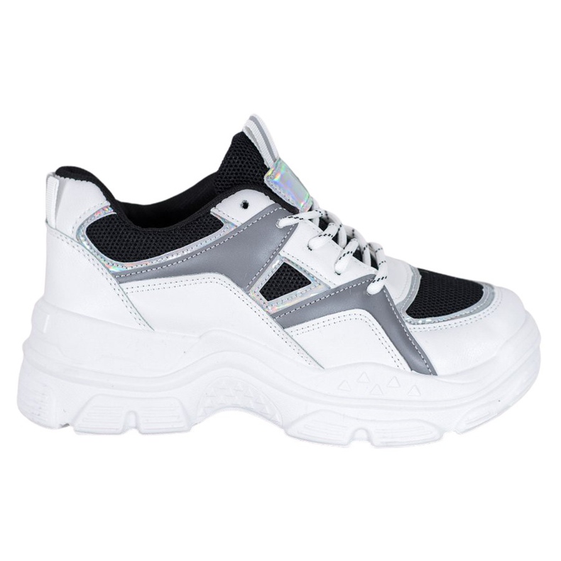 Sweet Shoes Vezane tenisice bijela crno