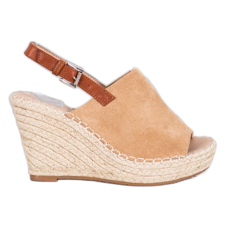 Small Swan Modne antilop sandale smeđa