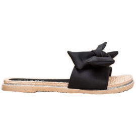 SHELOVET Elegantne crne papuče crna