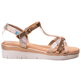 Small Swan Sandale s Holo efektom zlatni