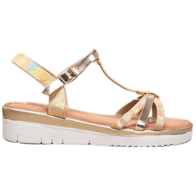 Small Swan Sandale s Holo efektom zlatna