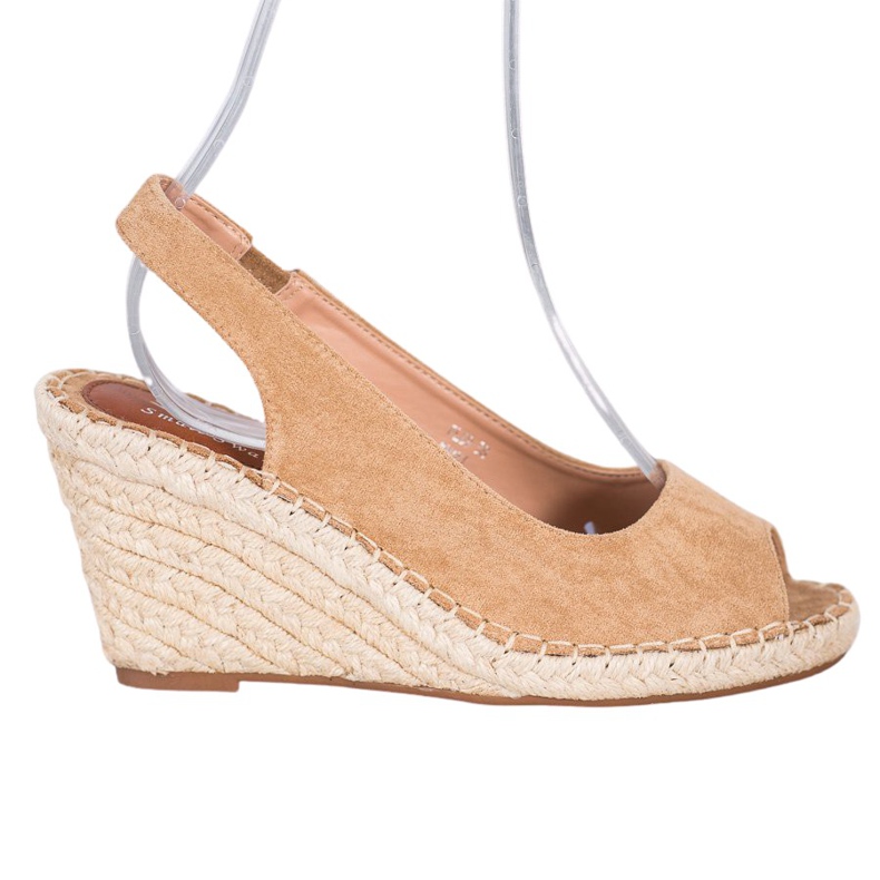 Small Swan Smeđe sandale na visokom klinu smeđa