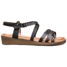 Small Swan Elegantne crne sandale crna