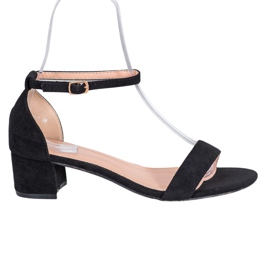 Small Swan Sandale s niskim potpeticama crna
