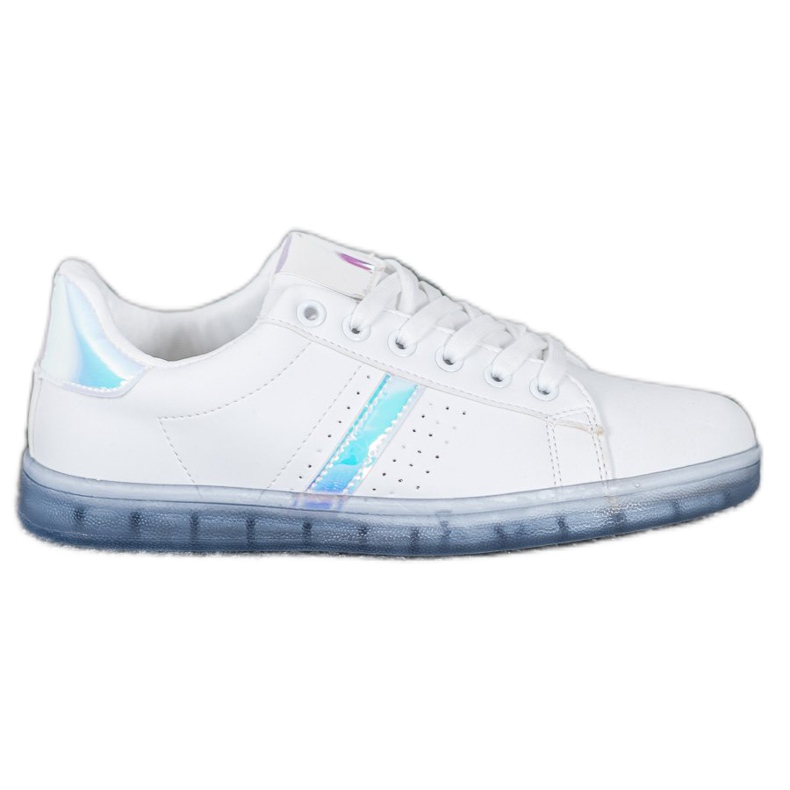 SHELOVET Tenisice s prozirnim potplatom bijela