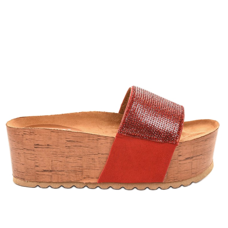 Crvene papuče na platformi 77-99 crvena