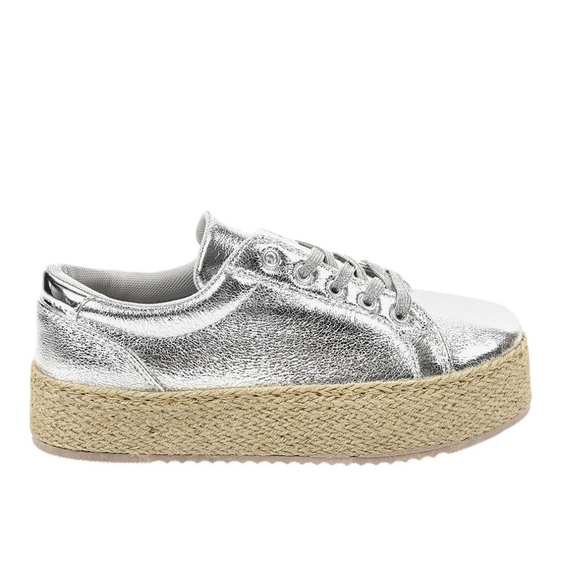 Espadrile sa srebrnom vezicom 6220 siva