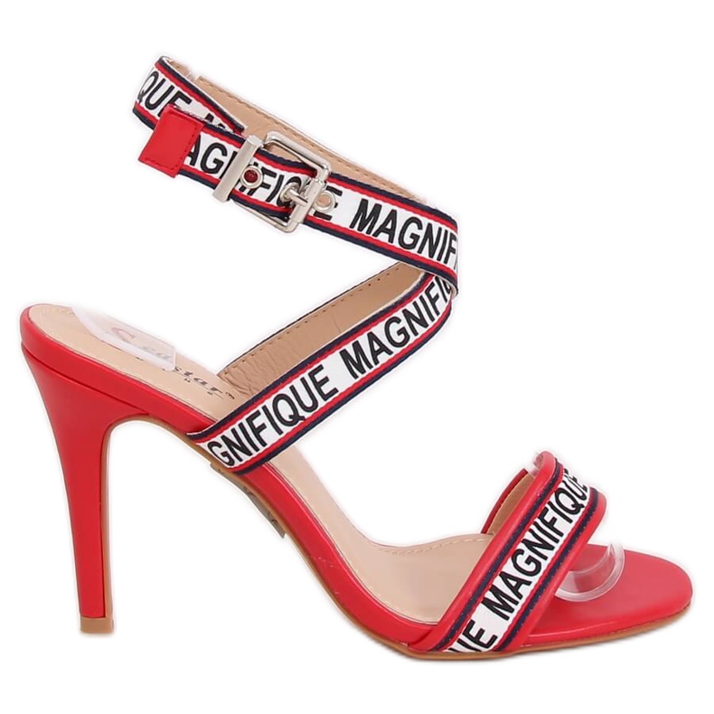 Crvene sandale na visoku petu LL-170P Crvena