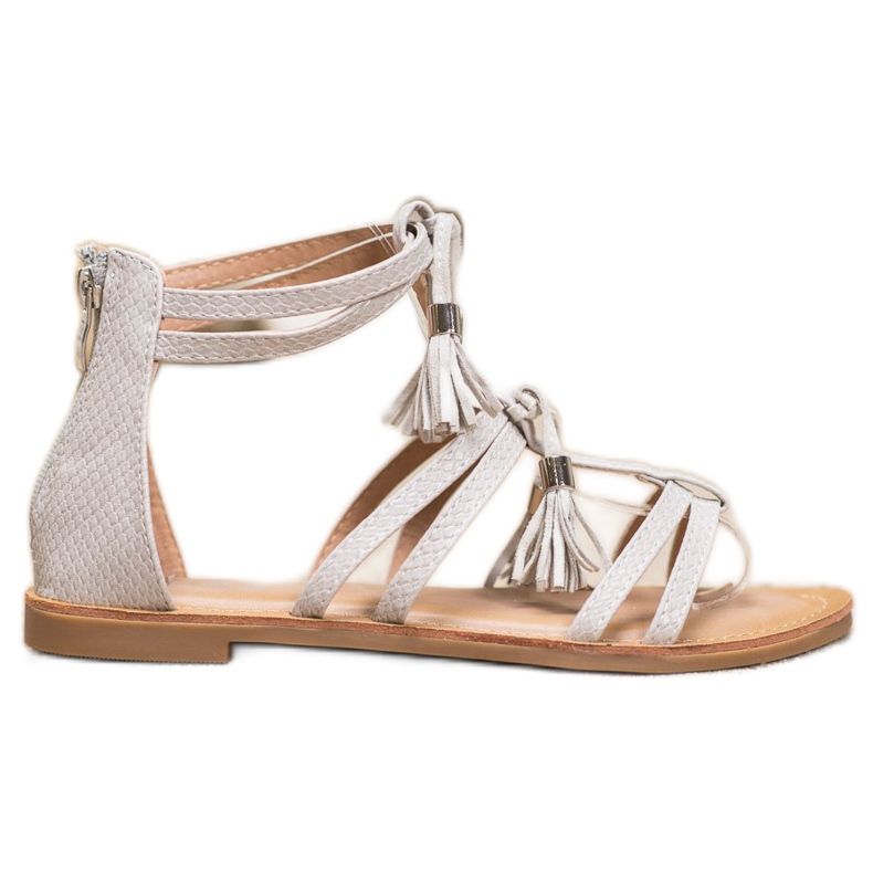 SHELOVET Sive sandale s resama siva