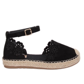Crne ažurne espadrile JH119 Crne crna