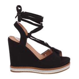 Crne GP07 Crne sandale na klin crna