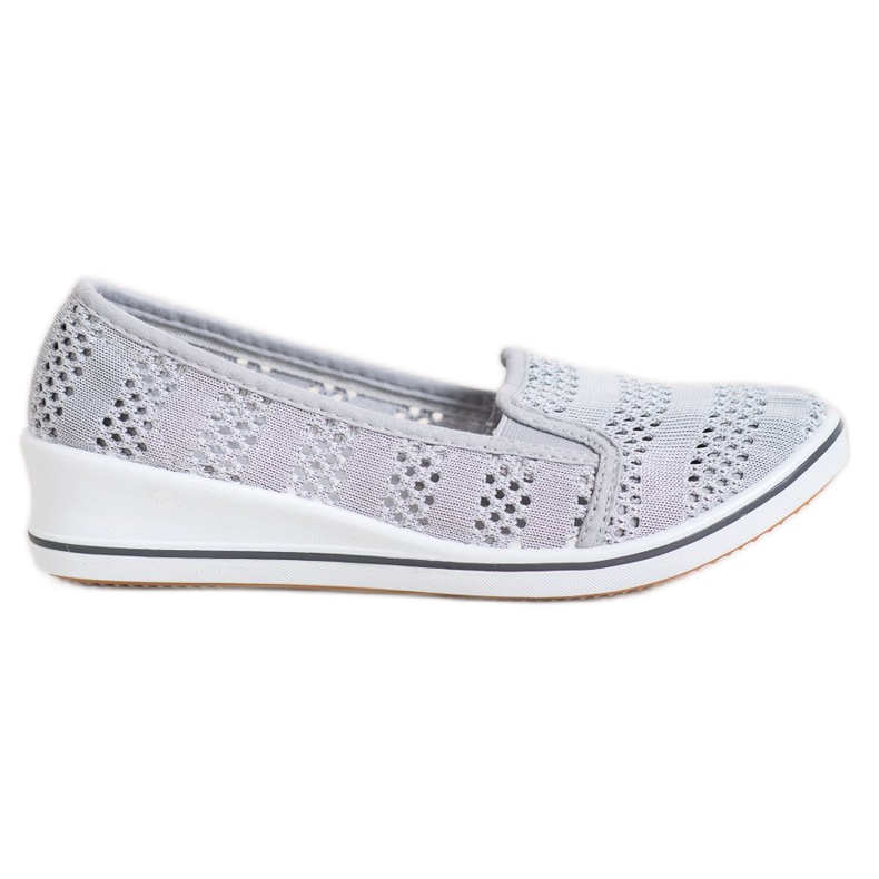 SHELOVET Ažurne balerine siva