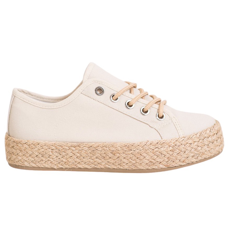 Kylie Tenisice na platformi od slame smeđa